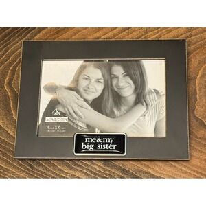 Malden International Picture Frame Black & Silver 4x6 Me & My Big Sister